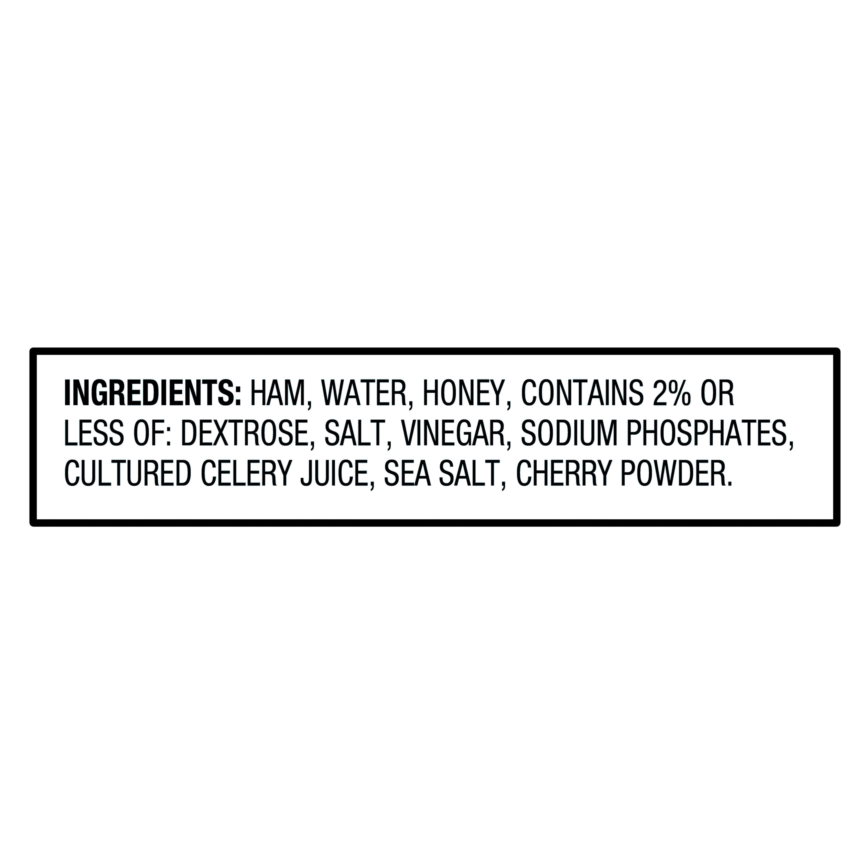 Great Value Thin Sliced Honey Ham Lunchmeat, Family Pack, 16 oz Plastic Tub, 10 g of Protein per 2 oz Serving
