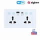 thumbnail image 3 of Enchufe Universal UE, Reino , EE. UU., Tuya, WiFi, Interruptor de de Corriente Inteligente Negro con Puerto USB y Tipo C, Salida Smart Life, 3 of 5