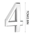 thumbnail image 2 of 3 Inch Modern House Numbers 0-9 Set, Black Self-Adhesive Mailbox Door Address Plaque, Metal Look ABS Plastic Outdoor Indoor Sign, Easy Install, 2 of 2