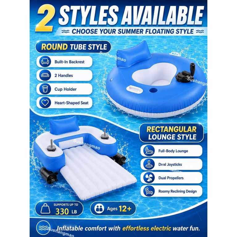 Lazy Floatie Motorized, 2026 Upgraded Motorized Inflatable Pool