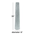 thumbnail image 4 of DecMode Glam Silver Round Large and Tall Cylindrical Floor Vase, Ceramic with Beaded Textured Pattern, 8'W x 50'H, 4 of 11