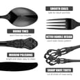 thumbnail image 2 of AMERTEER 20Pcs Silverware Set Stainless Steel Flatware Set Retro Royal Western Tableware Cutlery Set with Cutter Spoon Fork Anti-Rust Kitchen Utensils Dishwasher Safe for Home Kitchen, 2 of 8