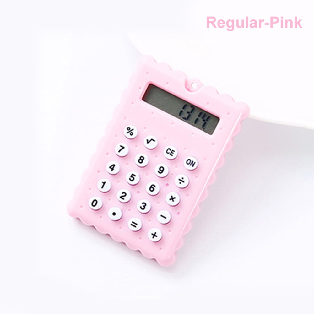 Mini Cute Calculator Pocket Size 8 Digits Display Portable Handheld Cartoon Calculator