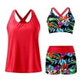 thumbnail image 6 of HUAXUN Womens Tankini Bathing Suits Y3k Swimsuit Vacation Modest Bathing Suits Trim Tankini Top with Bottom 3 Piece Swimsuits Floral Print Cami Tops, 6 of 6