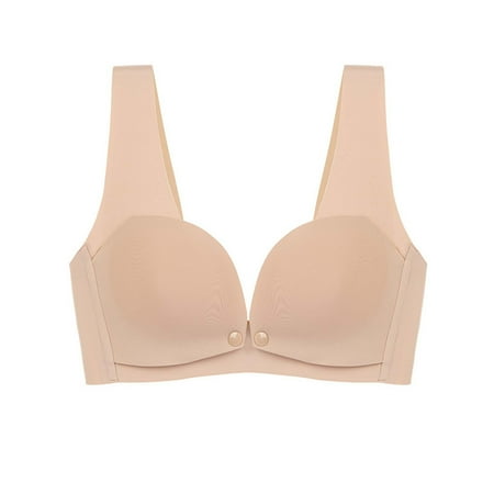 Nexjvus Plus Size Nursing Bras Strap Front Open Front Open Button Gathering Maternity Bra Yoga Bra Size M-3XL