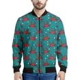 thumbnail image 3 of Bonita chaqueta con estampado de cangrejo para hombre, chaqueta bomber con estampado 3D informal a la moda, sudaderas de manga larga, abrigos holgados estilo Harajuku para niños, 3 of 5