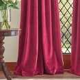 thumbnail image 4 of Martha Stewart Lucca Velvet Curtain Panel Pair, Pomegranate Red, Back Tab, Blackout, Indoor, Adult, 2 Piece Set, 50" x 84", 4 of 15