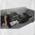 thumbnail image 6 of Industrial Soft Flannel Fleece Throw Blanket, Rusty Storage Warehouse with Big Gate Doorway Aged Structure Machines Image, Cozy Plush for Indoor and Outdoor Use, 50" x 70", Multicolor, by Ambesonne, 6 of 6