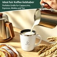 thumbnail image 5 of 16oz Double Wall Insulated Stainless Steel Airtight Coffee Mug with Handle, Splash Lid & Measurement Scale for Hot and Iced Coffee, Tea (White), 5 of 9