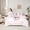 White Pink 03, variant on Feelyou Girl Weightlifting Twin Bedding Sets 7pcs, Princess Bow Bedding Comforter Set