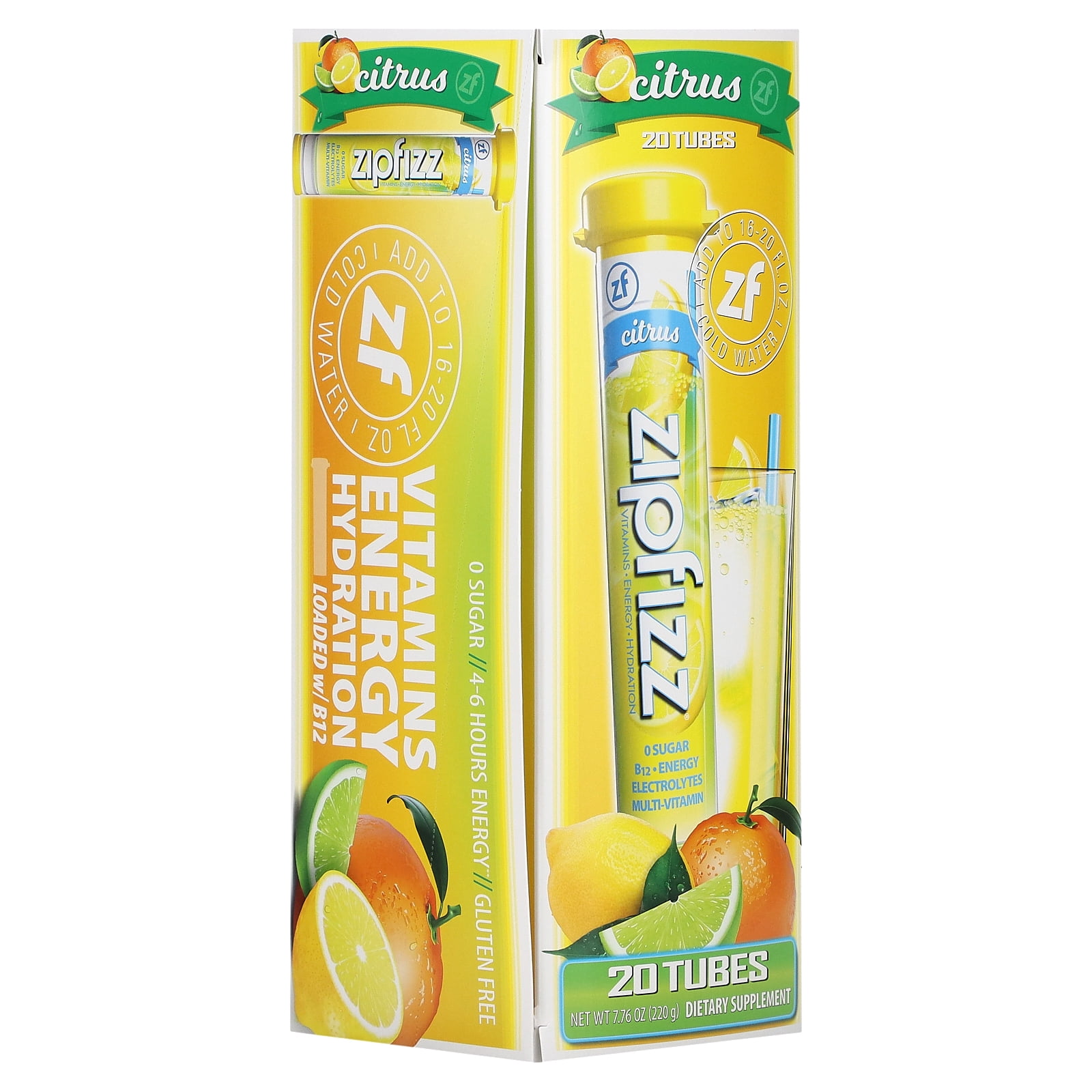 Zipfizz ZipFizz  Energy Drink Mix, 20 ea