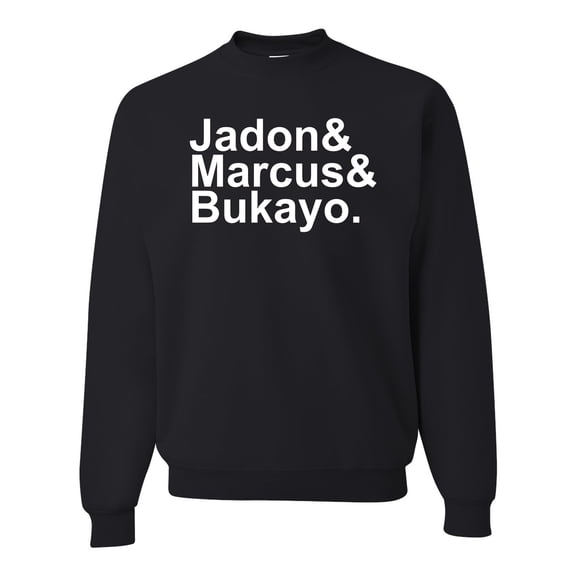 Wild Bobby, Jadon & Marcus & Bukayo, Sports, Unisex Crewneck Graphic Sweatshirt, Black, Small