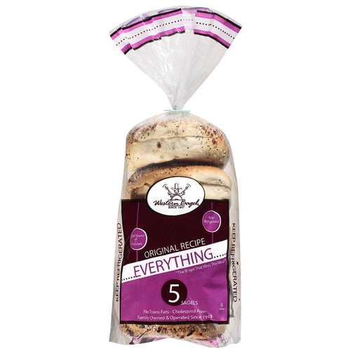 Western Bagel Original Recipe Everything Bagels, 15 Oz., 5 Count