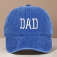 thumbnail image 2 of Aocisk Fathers Day DAD Embroidered Baseball Cap Custom Printed Design For Dad Blue One Size, 2 of 3