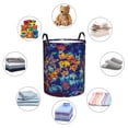 thumbnail image 4 of Fuzoiu Colorful Fall Leaves Print Circular Hamper,Laundry Basket with Handle,Collapsible Laundry,Dirty Clothes Storage Basket,for Bedroom Bathroom Dorm Living Room-Medium, 4 of 6