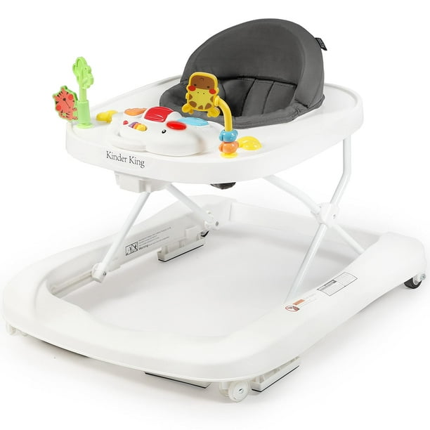 Kinder King 2 in 1 Folding Baby Walker, Adjustable Height & Speed