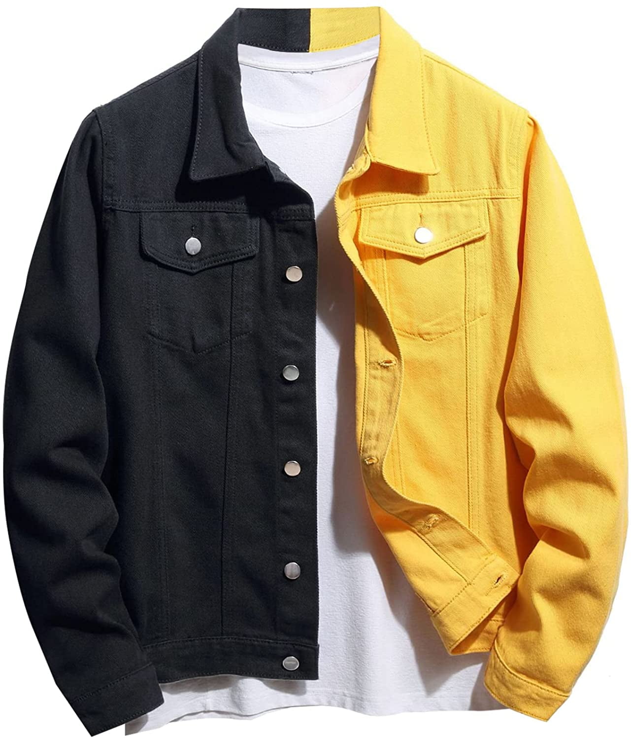 Buy VOXATI Yellow Men Denim Biker Jacket Online at Best Prices in India -  JioMart.