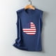 thumbnail image 4 of Chaleco estampado para mujer del Día de la Independencia, blusa de verano para niñas adultas Pompotops  FGAJ13614, 4 of 5
