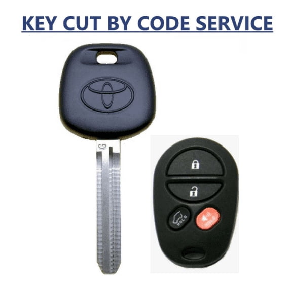 CUT BY CODE SERVICE   Toyota Transponder G Chip Key   4 Button Remote GQ43VT20T VLS