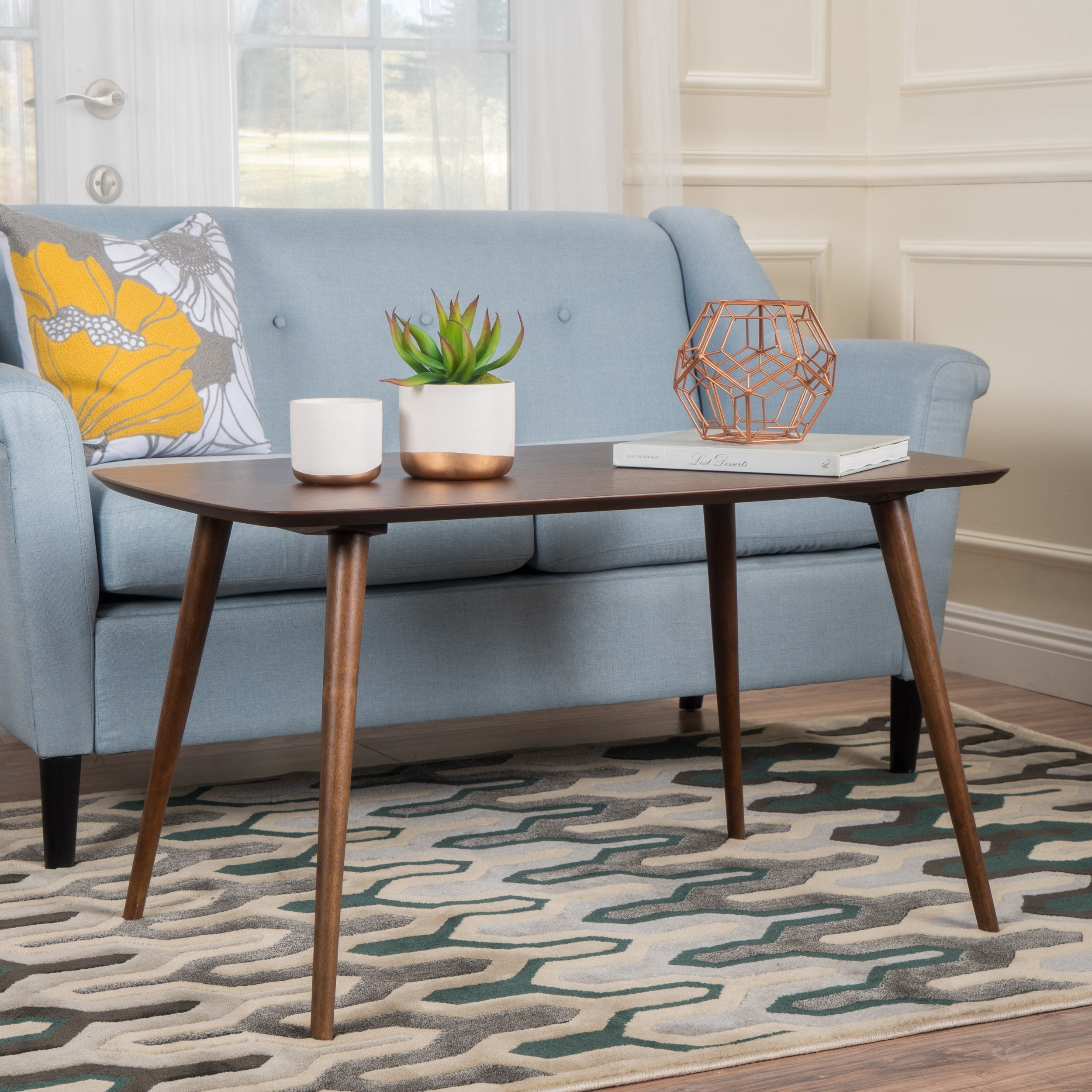 Noble House Annsbury Wood High Coffee Table, Walnut