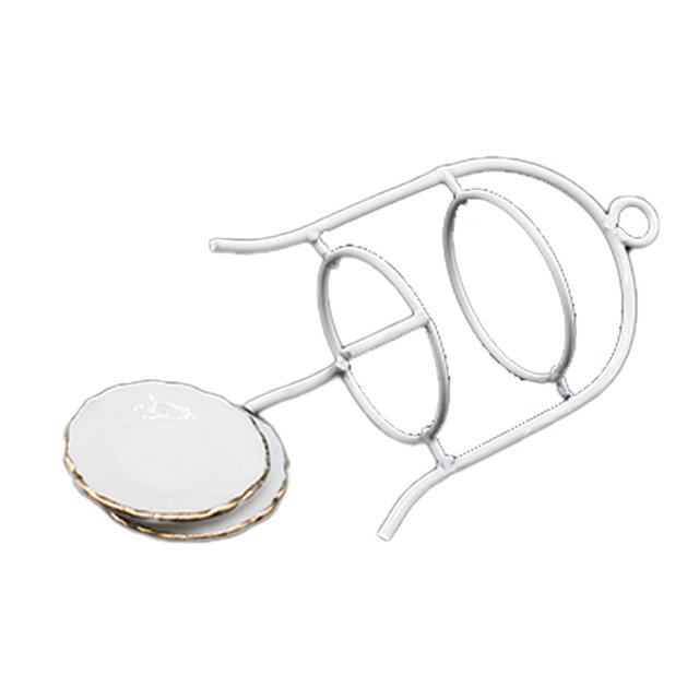 Ounissouiy Estante para pasteles en miniatura para minicasa, modelo de vajilla, marco de Metal de capas, muebles de cocina, comida, juguetes, Type3 NO3 Ounissouiy FN010739-02B