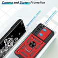 thumbnail image 2 of for Samsung Galaxy S20 Ultra Case with HD Screen Protector, Heavy Duty with 360° Rotation Metal Kickstand [Military Grade] Protective Case for Gaxy S20 Ultra 5G, Red, 2 of 13