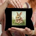 thumbnail image 3 of FCXZI Bunny Gift  Rabbit Makeup Bag Cute Small Makeup Organizer Bag Travel Toiletry Zipper Pouch Easter Bunny Gift Cartoon Rabbit Cosmetic Bag for Women Girls Friends Black, 3 of 6