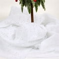 thumbnail image 2 of Leodye 1PCS White Christmas Snow Cotton - Tree Skirt Simulation, Snow Scene Decoration for Holiday -36.2*60IN, 2 of 2
