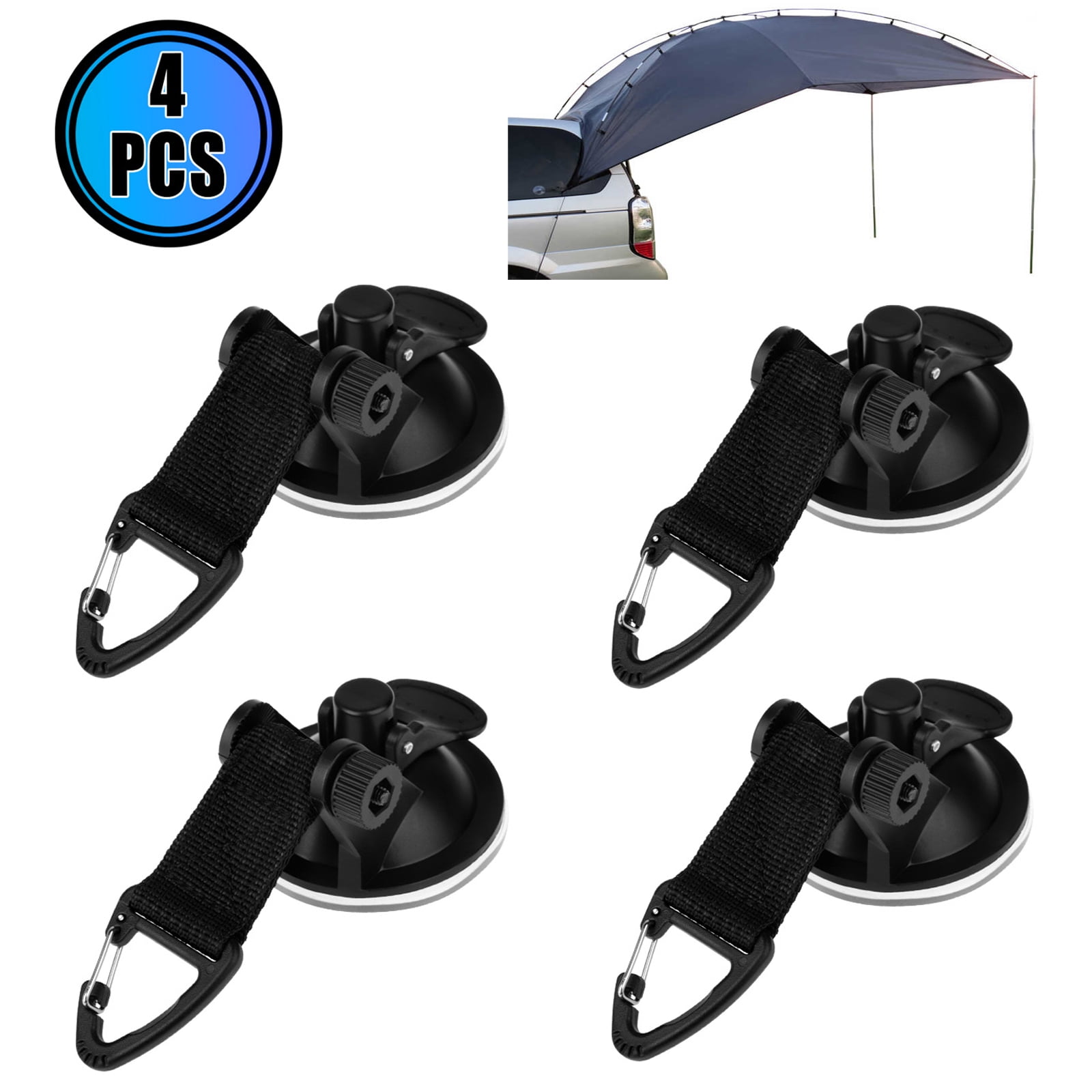 2 Pack， Suction Cup Tie Downs Suction Cup Mount Car Hook Rack for smooth surface 