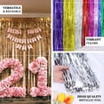 thumbnail image 4 of Efavormart Sparkling Metallic Foil Fringe Curtain 3ft x 8ft - Dusty Rose, 4 of 6