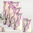 thumbnail image 4 of Designart ' Abstract Spring Purple Flowers On Tree Branches ' Traditional Canvas Wall Art Print, 4 of 4