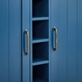 thumbnail image 5 of FESTIVO 47 in. Navy Blue Wood Buffet Bar Cabinet with Wine Rack with Marbling Pattern Countertop, 5 of 11