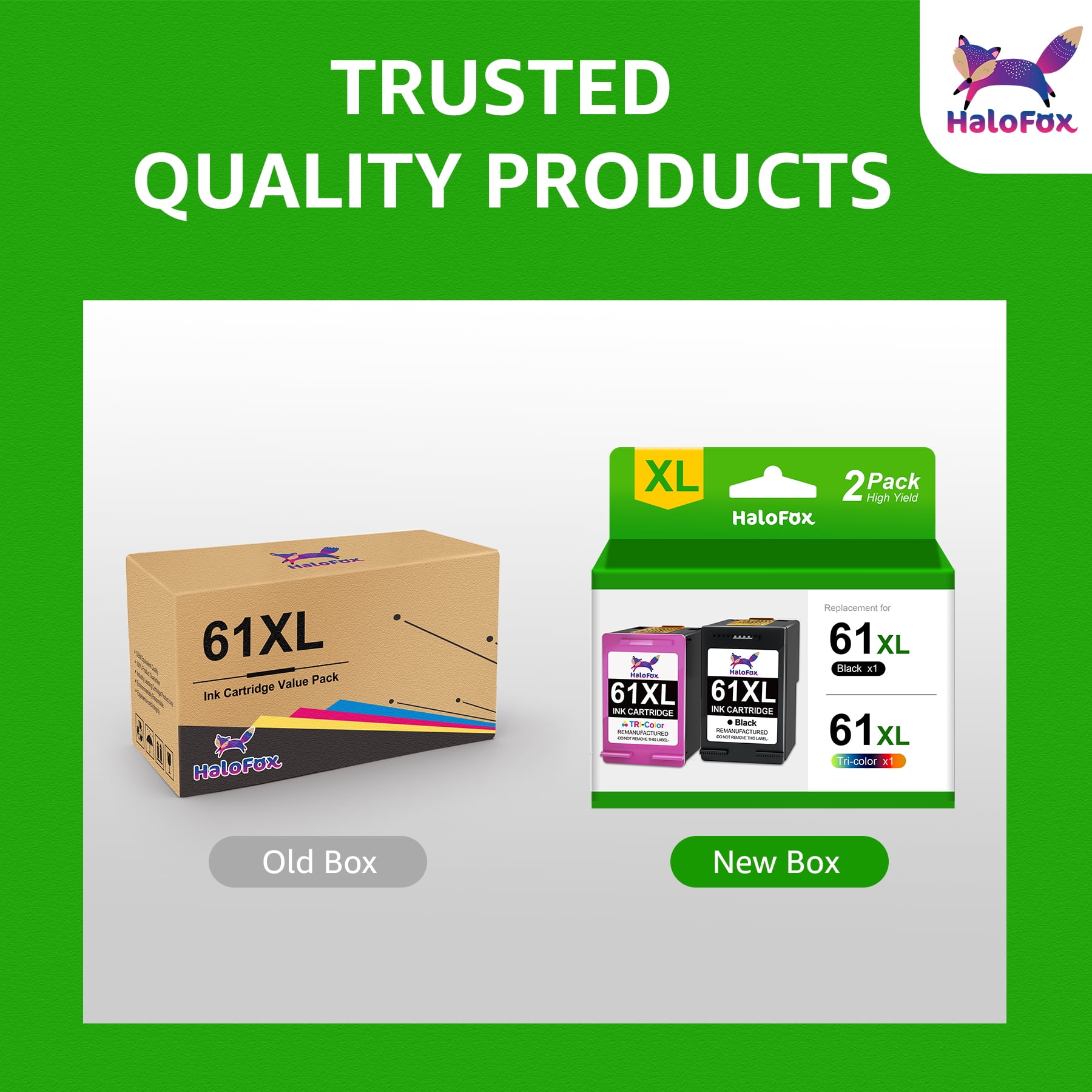 Printer Ink 61 Compatible for 61 Black Ink 61 Ink Cartridges for Printer Envy 4500, 2 Pack 61 Black Ink Cartridge