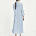 thumbnail image 3 of Samsoe Samsoe Elm Pintuck Shift Dress in Blue, Size M, 3 of 3