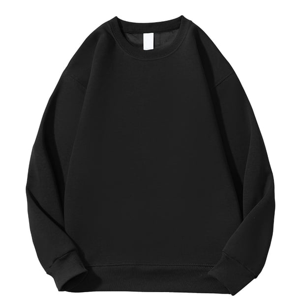 pstuiky Camisas de manga larga abrigadas para hombre, Sudadera con capucha informal para hombre, color sólido, terciopelo de 420 g, cálida y holgada, con capucha de manga larga camisetas de hombre l