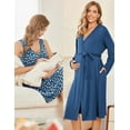 thumbnail image 4 of Ekouaer Women's Maternity Nursing Robes Breastfeeding Gown and Robe Postpartum Nightgowns Pregnancy Nightgown, 4 of 5