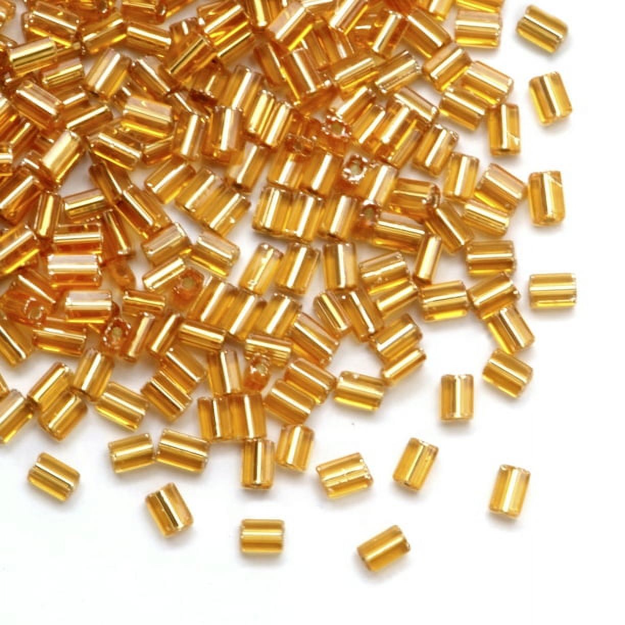 John Bead Czech Beadlette Glass Seed Beads 5x3.5mm (500g) Silverlined Topaz Mix