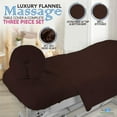 thumbnail image 5 of Flannel 100% Cotton Massage Table Sheets 3 Pieces Fitted Flat & Face Cover Set Chocolate Color, 5 of 15