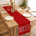 thumbnail image 3 of Hello Winter Table Runner 70 Inches Long Farmhouse Dress Scarves, Red Merry Christmas New Year Dining Tablerunner for Coffee Table/Kitchen Island/Party Décor, 13" x 70", 3 of 8