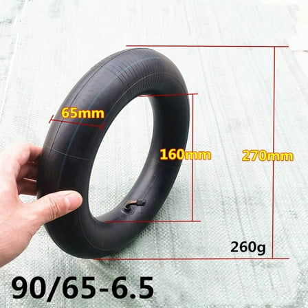 YAAQII for Electric Scooter Tire 110/50-6.5 Compatible with for 90/65-6.5 Inner Tubes for 47cc 49cc Vehicles for Durable Butyl Material Black