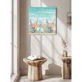 thumbnail image 5 of Wall Art Prints, Coastal Beach Framed Canvas Prints for Bedroom Living Room Bathroom Office, Ocean Wave Summer Sea Starfish Coral Teal Beige Gallery Wrap Wall Art Poster for Gifts Home Decor 12"x12", 5 of 9
