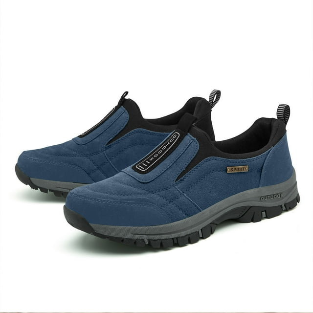 Willtoo Enjerr Chaussures Orthopédiques pour Hommes, Enjerr Chaussures Orthopédiques, Chaussures de Marche Orthopédiques Confortables et Imperméables Espadrilles de Randonnée Bleu Foncé US-7(EU-39)