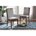 thumbnail image 7 of Baxton Studio Octavia Modern and Contemporary Grey Fabric Upholstered and Walnut Brown Finished Wood 2-Piece Dining, 7 of 7