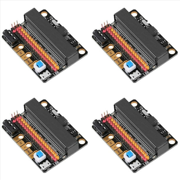 4X Placa de ExpansióN Micro-Bit IOBIT V2.0 Protector del Adaptador de Arranque con Zumbador para Mini ProgramacióN de GráFicos Python de Bit Kids