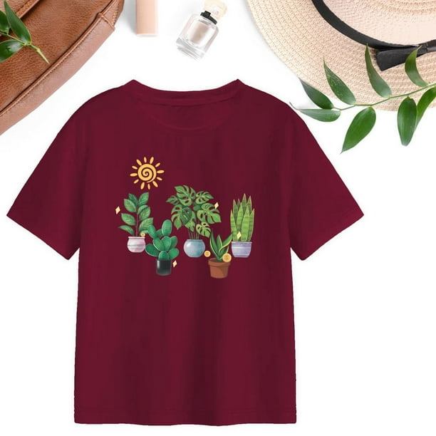 Camisetas rojas para mujer camisetas de verano regalo sencillo pantalon corto informal Camiseta basica de manga para viajes senderismo mochilero SG Bodega Aurrera en linea