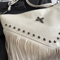thumbnail image 6 of Sunyuer Fringe Purses for Women, Vintage PU Leather Tassel Purse Hobo Bag, Gothic Punk Studded Crossbody Bag Shoulder Bag, 6 of 13