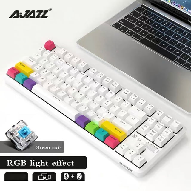 Dsseng K870T 87 Keys RGB Wirele sbluetooth Mode Gaming Mechanical Keyboard for pc