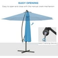 thumbnail image 4 of Outsunny 10' Deluxe Patio Umbrella, Outdoor Market Parasol, Blue, 4 of 10