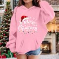 thumbnail image 3 of Boys Girls Christmas Hoodie Long Sleeve Merry Christmas Graphic Hooded Sweatshirt with Pockets Kids Pullover Tops 2-13 Years, 3 of 6
