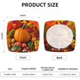 thumbnail image 2 of 4 Pcs Removable Chair Seat Covers For Dining Room, Fruit Pumpkin Harvest Stretchable Office Kitchen Chair Slipcovers Cushion Protector Thanksgiving Sunflowers Furniture Decor, 16.9x16.9 Inches, 2 of 6
